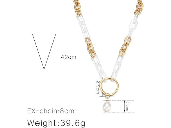 Rumtock Acrylic Link Gold Chunky Chain