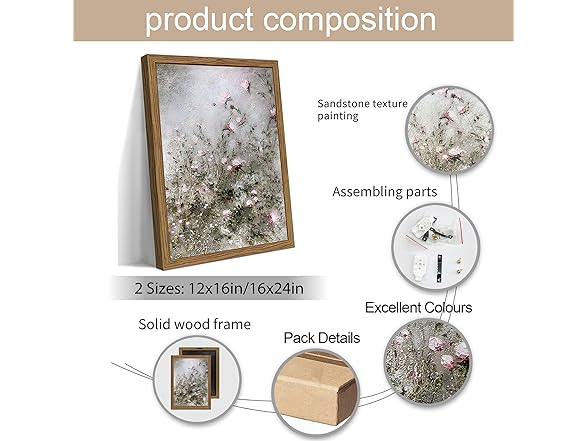 Framed Vintage 3D Textured Wall Art