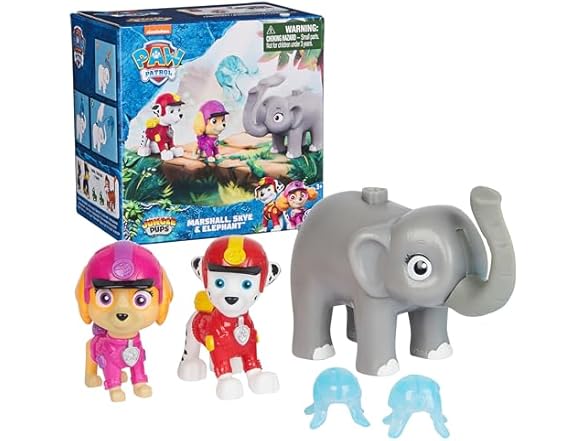 Paw Patrol: Jungle Pups Marshall, Skye & Elephant