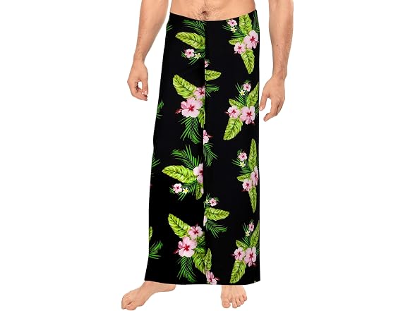 LA LEELA Men's Hawaiian Lava Lava Beach Saron