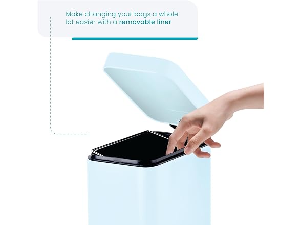 Pack 1.3 Gallon Small Poweder Blue Bathroom Trash Can