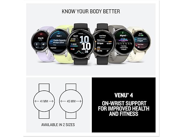 Garmin Venu 4 Smartwatch - Slate