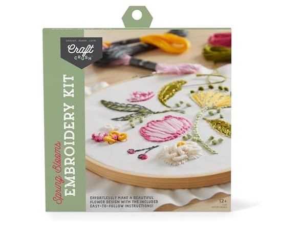Craft Crush Spring Blooms Embroidery Kit