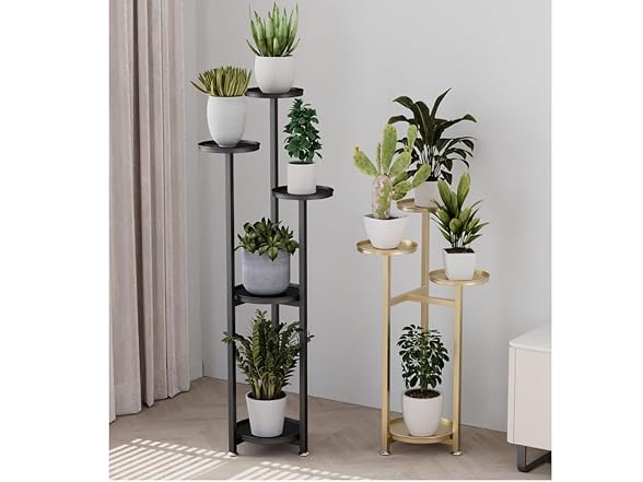 Corner Plant Shelving Multi-Layer Heavy Duty Metal Flower Pot Stand 