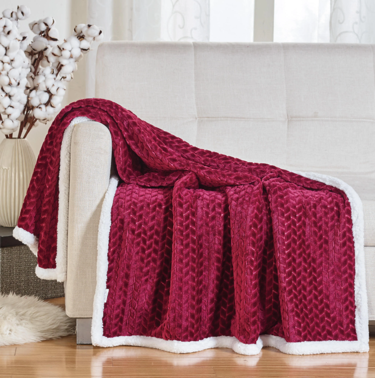 Ultra Soft Braided Reversible Sherpa Throw - Gallery 8