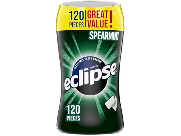 Eclipse, Sugar Free Gum Spearmint, 120 c