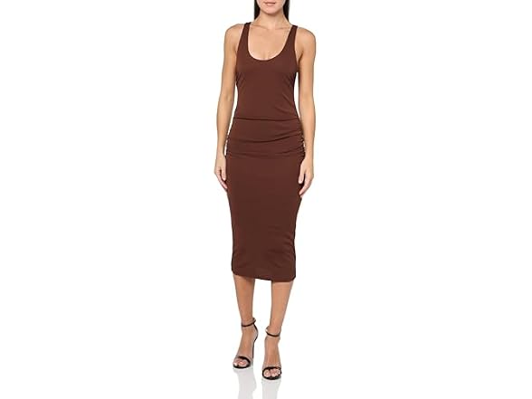 Forever 21 (L) Racerback Ruched Midi Dress