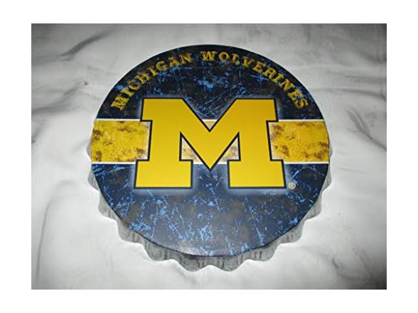 MI Wolverines Bottle Cap Sign