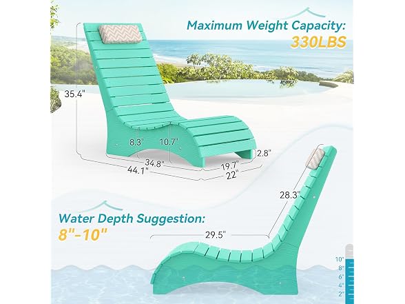 Homenjoy Apple Green In Pool Chair