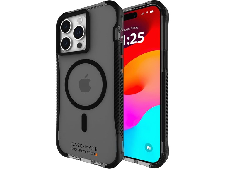 Case-Mate Tough Grip Smoke Black iPhone 15 Series Case