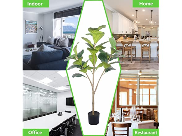 Softflame 4ft Fiddle Leaf Fig Artificial Tree