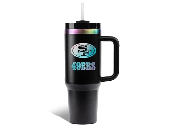 NFL 40oz Iridescent Logo Tumbler