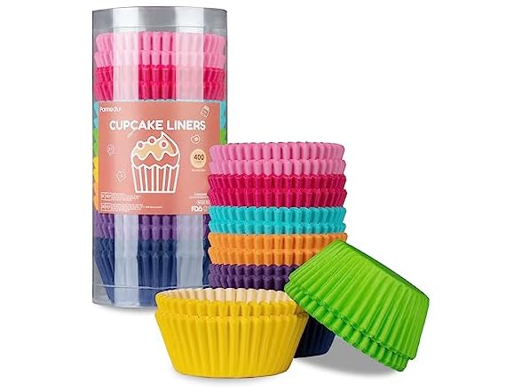 Parmedu Paper Cupcake Liners, Standard Size