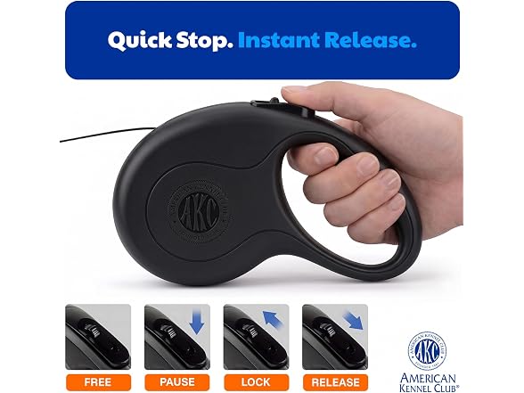 American Kennel Club AKC Retractable Dog Leash Tangle-