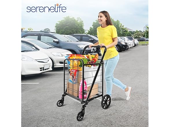 SereneLife XL Folding Utility Cart