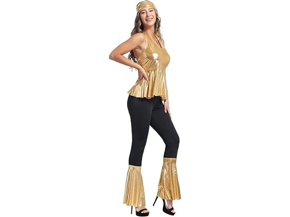 Parlsdy (XS) Plus Size 70s Disco Costume - Gallery 6