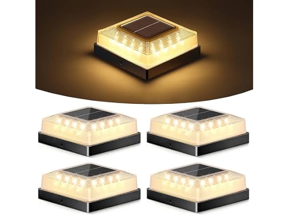 Brightever B0FXLRC2D5 Solar Post Cap Light Outdoor
