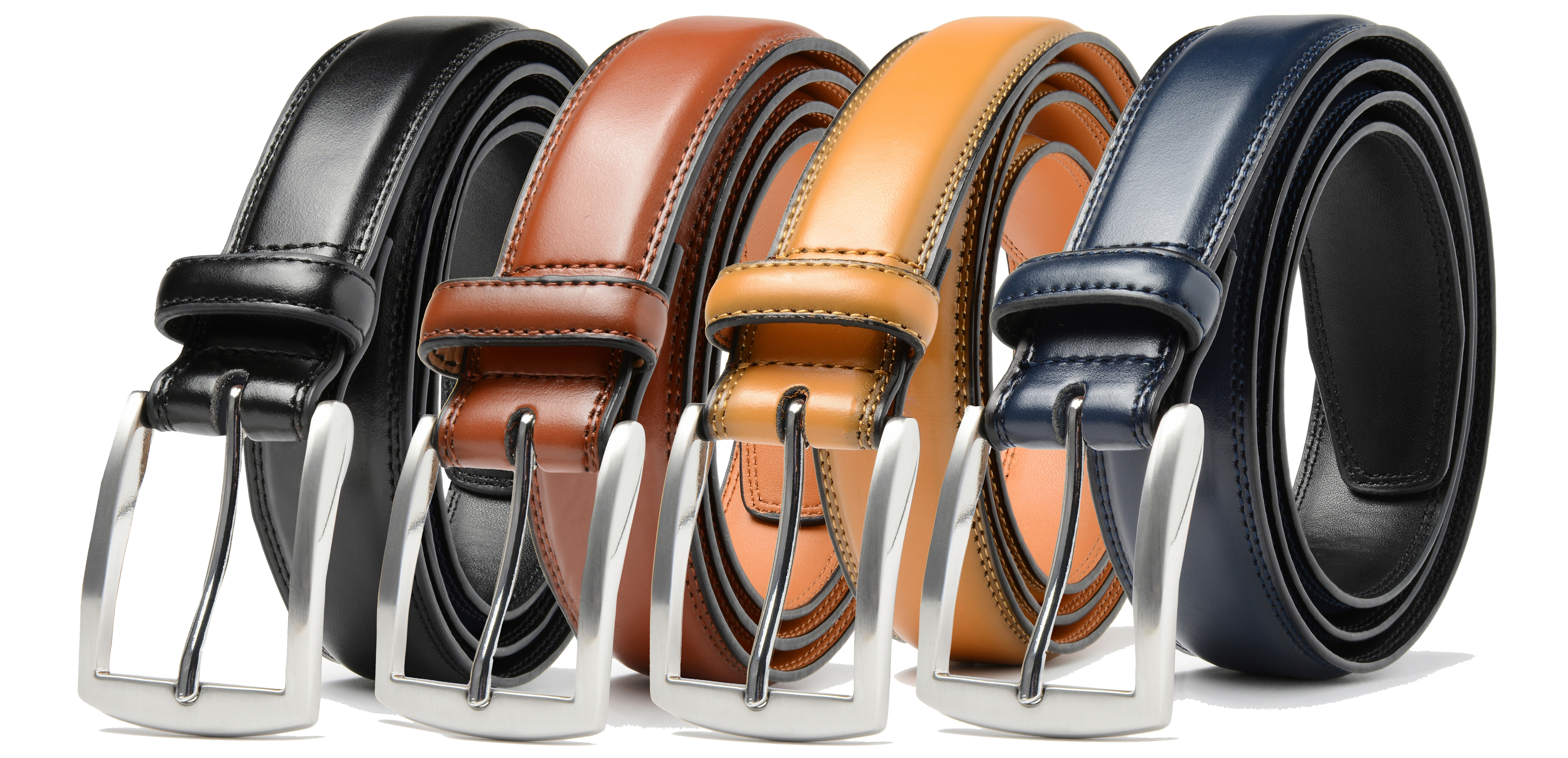 1, 2, 3, 4, 6-Pack Leather Dress Belt - Gallery 59