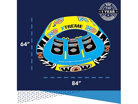 WOW XO Xtreme Oval Towable Tube 1-3 Person
