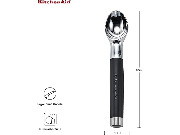 KitchenAid Gourmet Ice Cream Scoop,Black