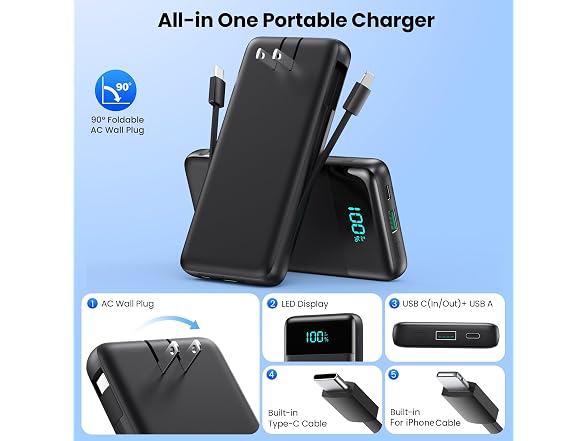 AONIMI Slim Power Bank 13800mAh