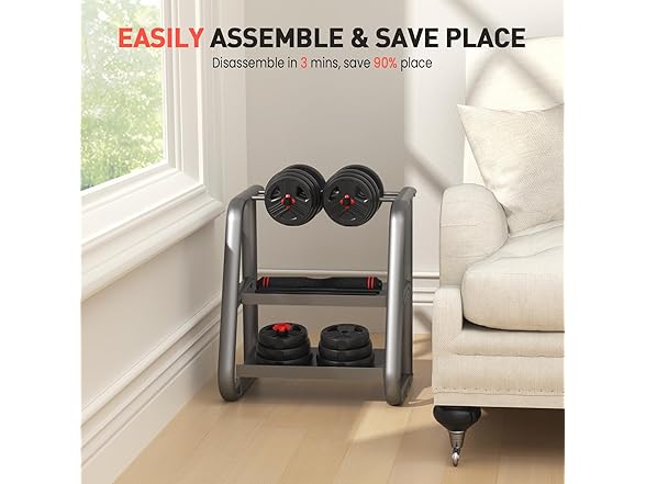 UKEEP Adjustable Dumbbells Set, 60lbs