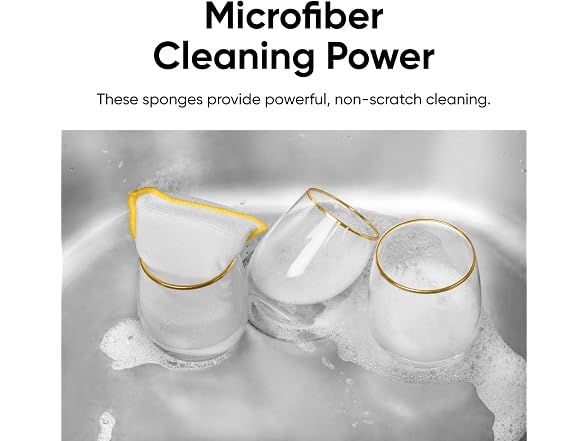 Microfiber Non Scratch Dish Sponge 24 Pack