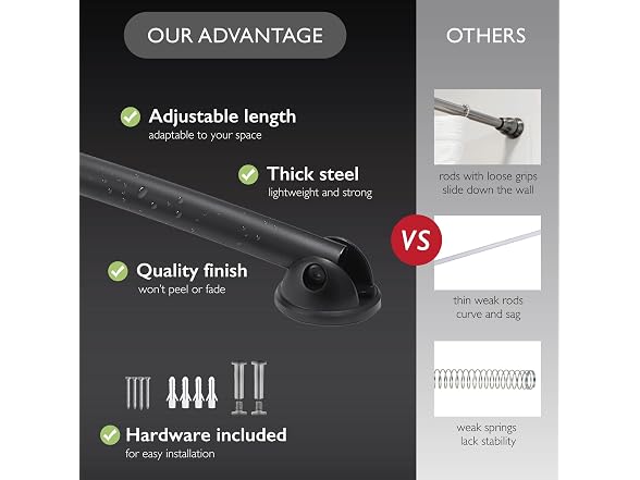 Design House Adjustable Curved Shower Rod