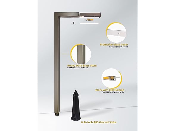 Outdoor Garden Light Brass