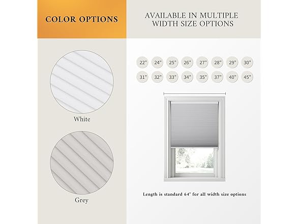 Atxbyoh Cordless Blackout Cellular Shades for Indoor Windows