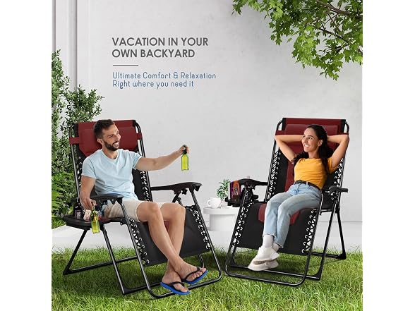 Nestl Padded Oversized Zero Gravity Chair