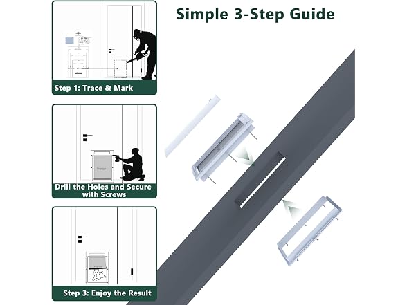 Vegeggs Pet Door, Interior and Exterior Large
