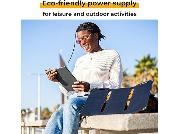 21W Portable Solar Charger w/ 2 USB Outputs