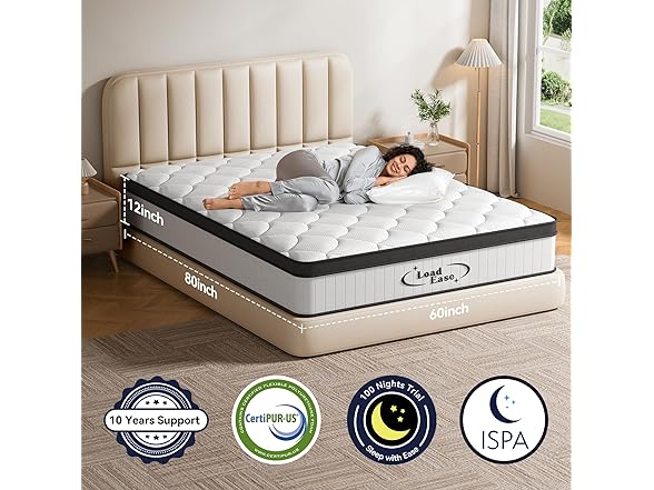 LoadEase 12 inch queen mattress