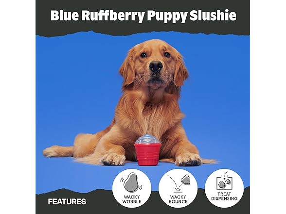 Barkbox Blue Ruffberry Puppy Slushie Dog Toy