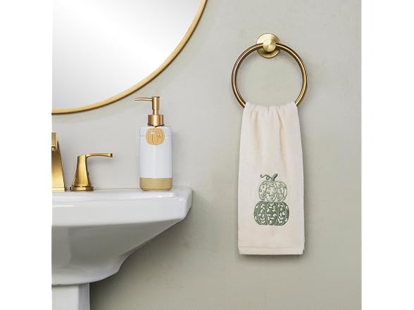 SKL Home Fall/Thanksgiving Scroll Pumpkin Hand Towel Set-2pc