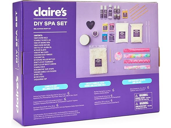 Claire’s DIY Bath Bomb & Scented Candle Making Set