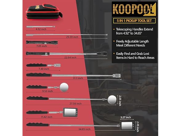 KOOPOOL Telescoping Pickup Tool Set