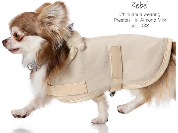 Pet Passion The Polar Fleece Coat, Almond Milk, L