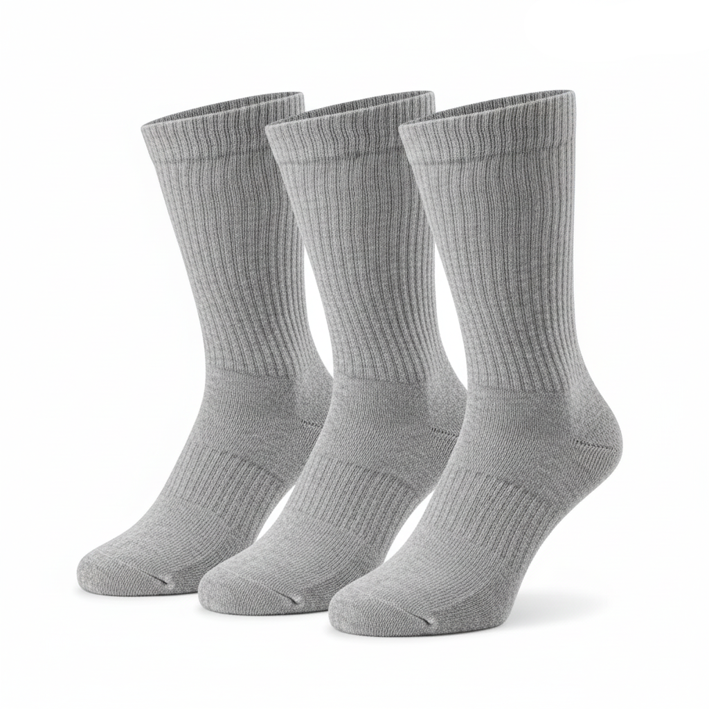 Mens Crew Socks Cotton 24 Pairs - Gallery 8