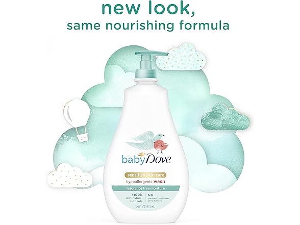 Baby Dove Sensitive Wash, 20 Fl Oz
