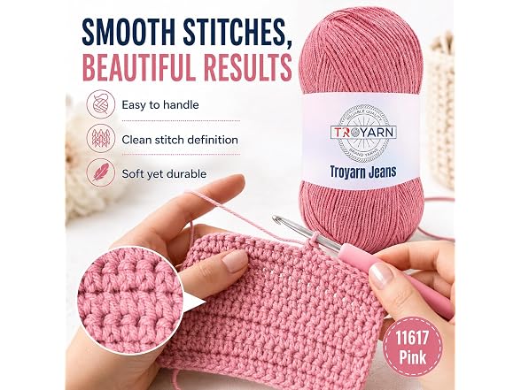 60% Cotton 40% Acrylic Crochet Yarn - Soft
