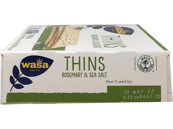 1PK Wasa Flatbread Thins Crackers, Rosemary and Sea Salt
