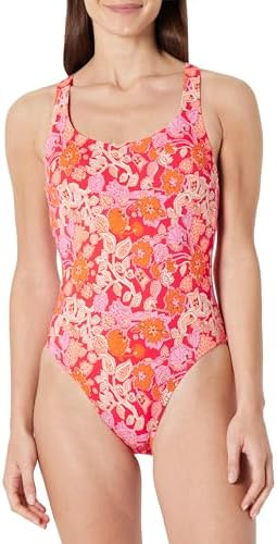 Bright Poppy Red Folk Floral