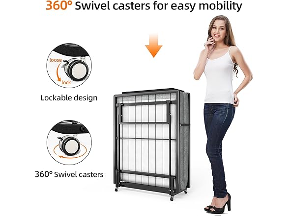 IRCPEN Folding Bed with Mattress
