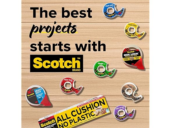 Scotch Gift Wrap Tape 6 Rolls + Disp