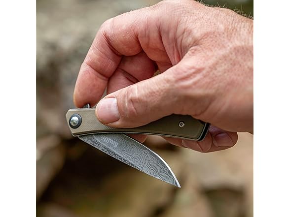 SMITH’S 4-Inch Pocket Knife, Tan G10 Handle