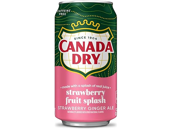 12PK Canada Dry Fruit Splash Strawberry Ginger