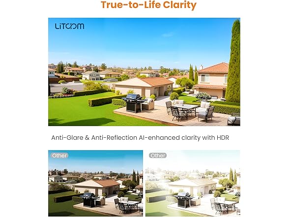 3MP 2K Home Security Window Camera