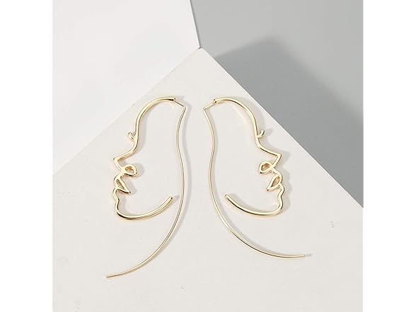 DoubleNine Hollow Face Earrings
